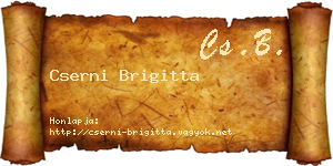 Cserni Brigitta névjegykártya